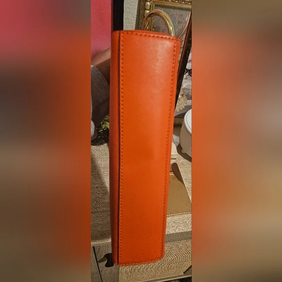 Michael Kors Orange Clutch w/Card Case - Picture 7 of 11